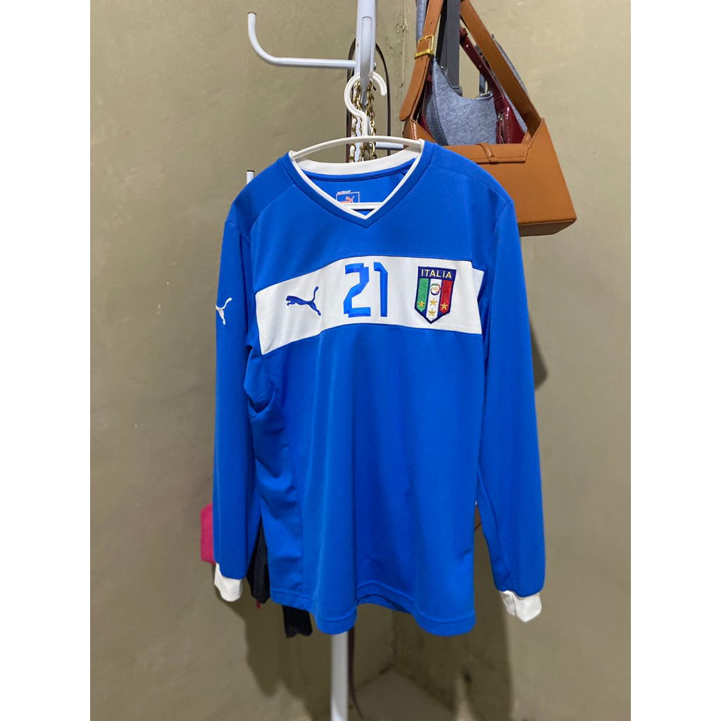 Jersey original Italia home 2012-2013 - Long Sleeve #21Pirlo