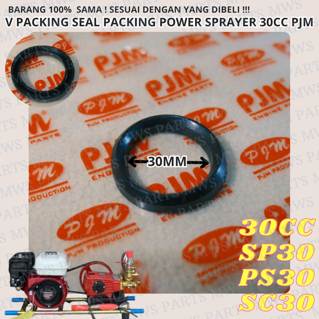 V PACKING 30CC SEAL PACKING KARET PISTON SEAL PUMP SIL PLUNGER SIL PESTON MESIN POWER SPRAYER 30CC S