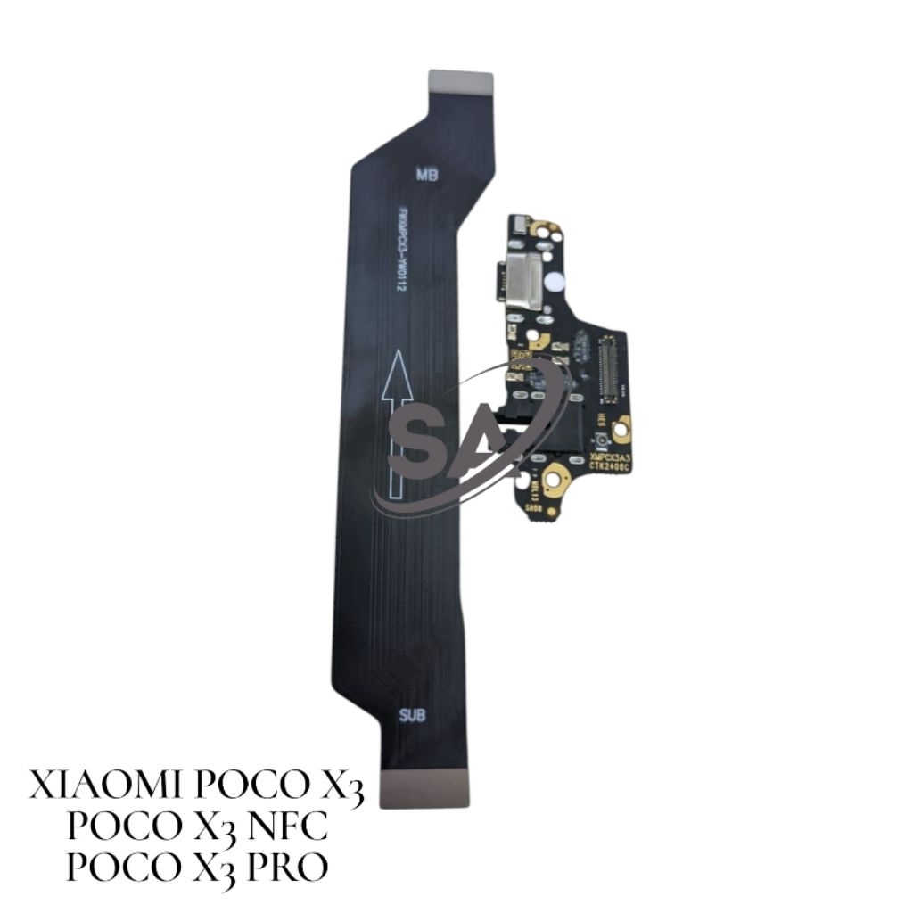 FLEXIBEL CHARGER XIAOMI POCO X3 / POCO X3 NFC / POCO X3 PRO PAPAN CAS FULLSET IC + FLEXIBEL BOARD XI