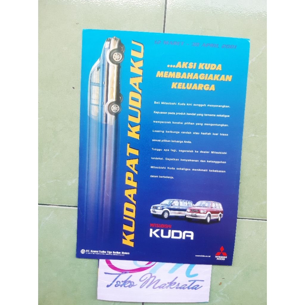 brosur iklan original mobil Mitsubishi KUDA
