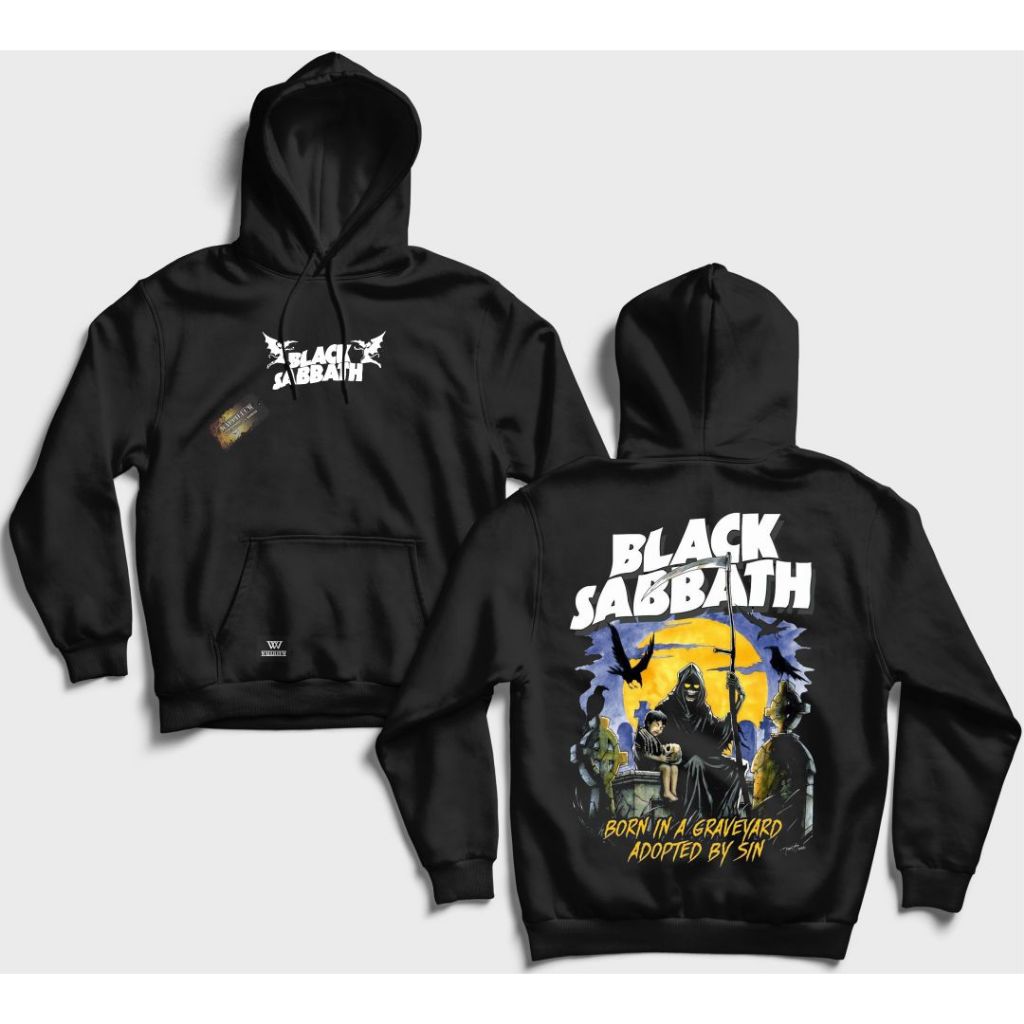 Hoodie Pria Premium Original 100% Distro Sweater Musik Black Sabbath Unisex Cowok Cewek Terbaru 2025