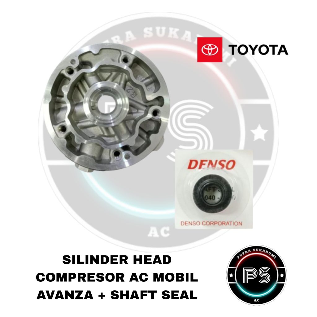 SILINDER HEAD KEPALA COMPRESOR AC MOBIL AVANZA + SHAFT SEAL
