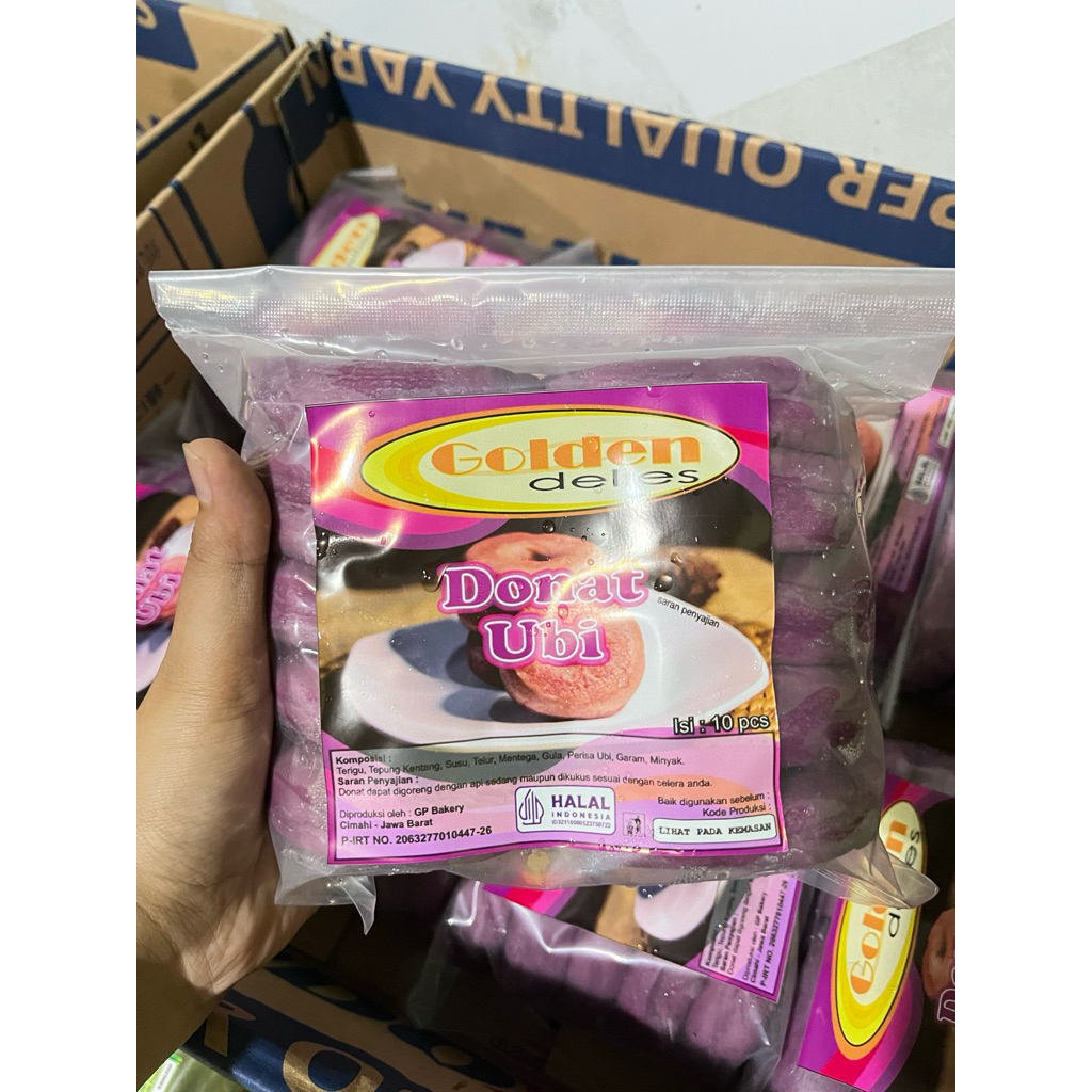 

Donat Ubi Ungu Golden Delies isi 10 pcs/Donat Golden Delies isi 21 pcs/Donat Frozen