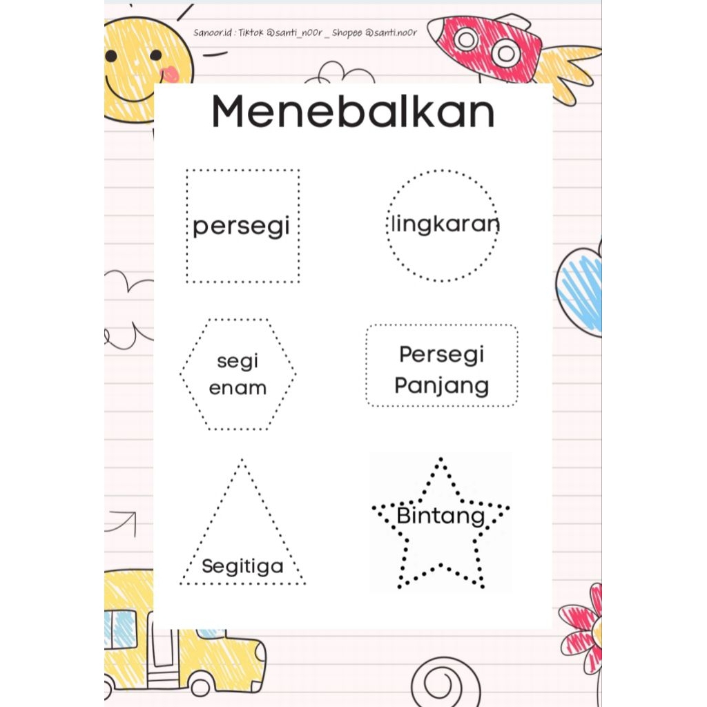 Worksheet Mengenal Bangun Datar SD_MTK Dasar