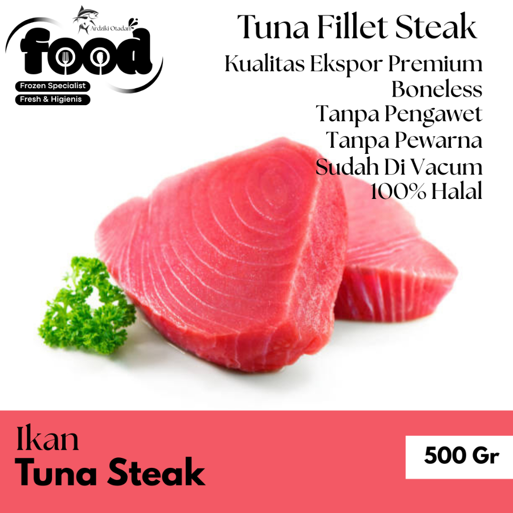

Ikan Tuna Steak (Fresh Tuna Fish) 250gr / 500gr Tuna Frozen Vacum