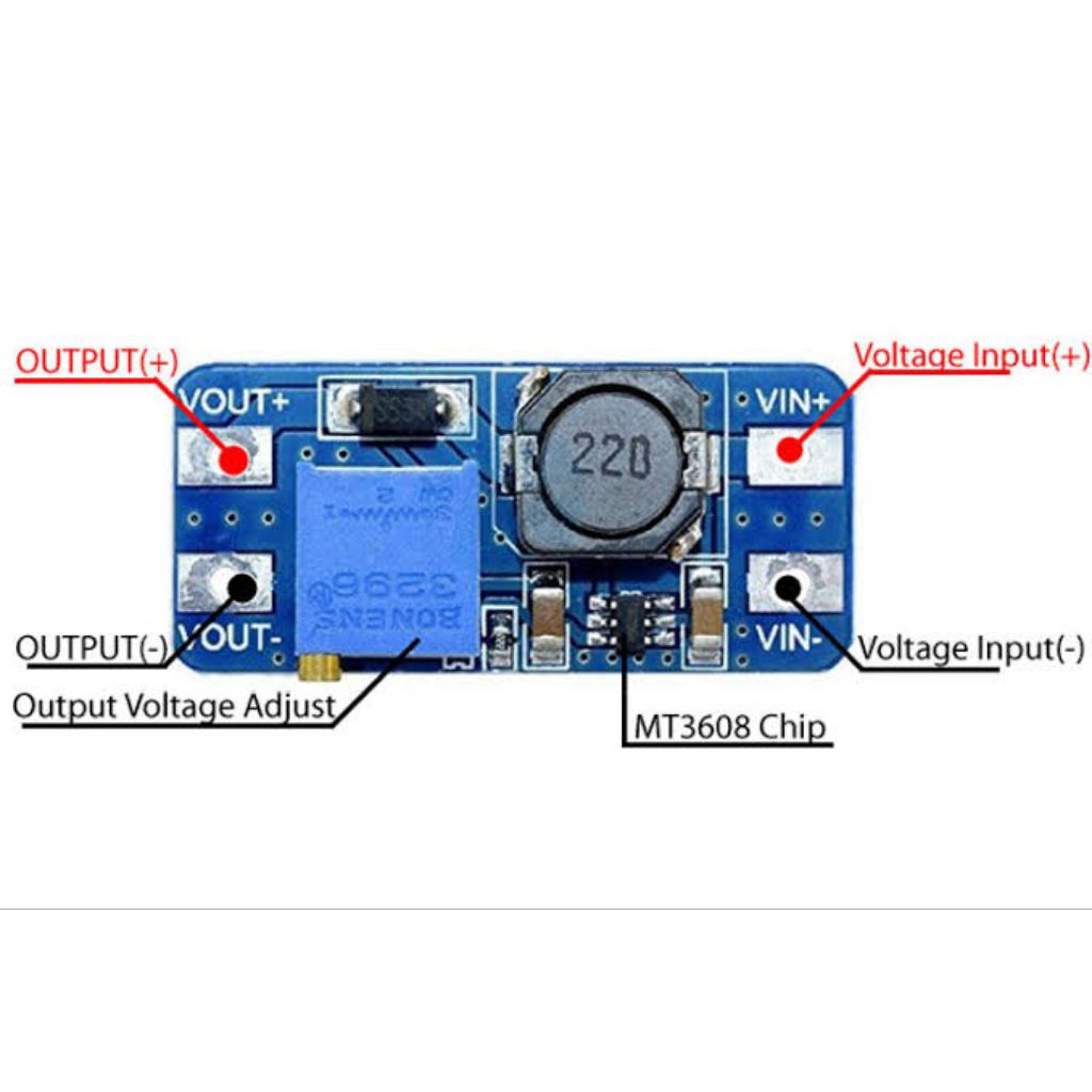 Module MT3608 DC-DC  step up 2A power booster modul MT 3608