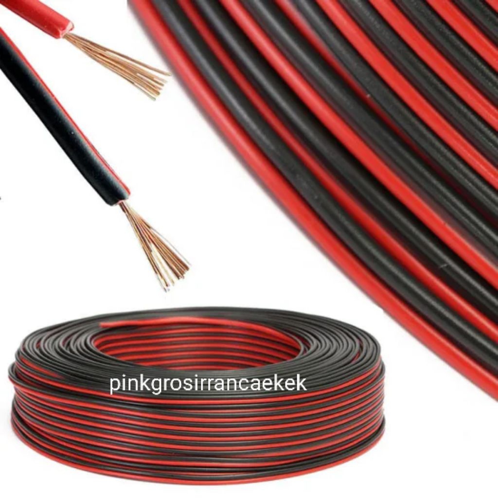 Kabel NYZ 2x10 permeter serabut tembaga murni bahan elastis tebal SNI termurah