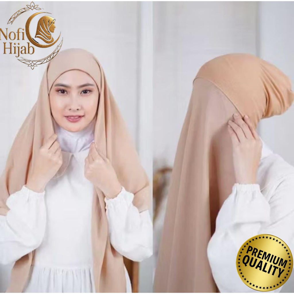 Hijab segitiga iner ceruty baby doll premium//hijab instan Turki//jilbab ala inara rusli