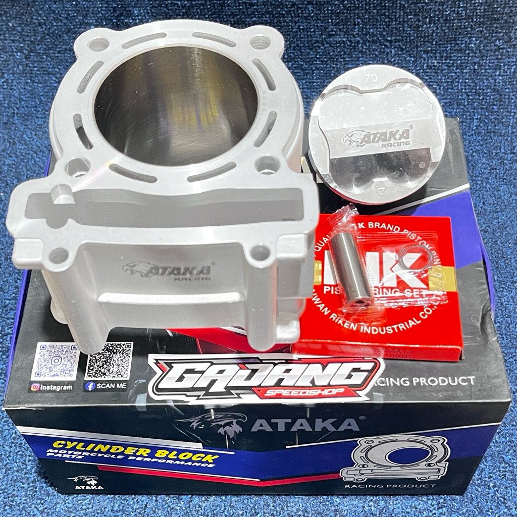 Blok Block Ceramic Set Highten +8 mm Ataka Racing Mx Old Mx King Vixion R15 V2 70 mm