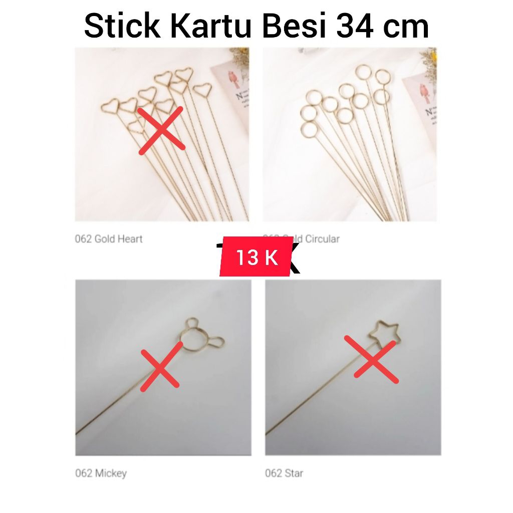 

Stick card gold isi 10/ Stick kartu buket bunga