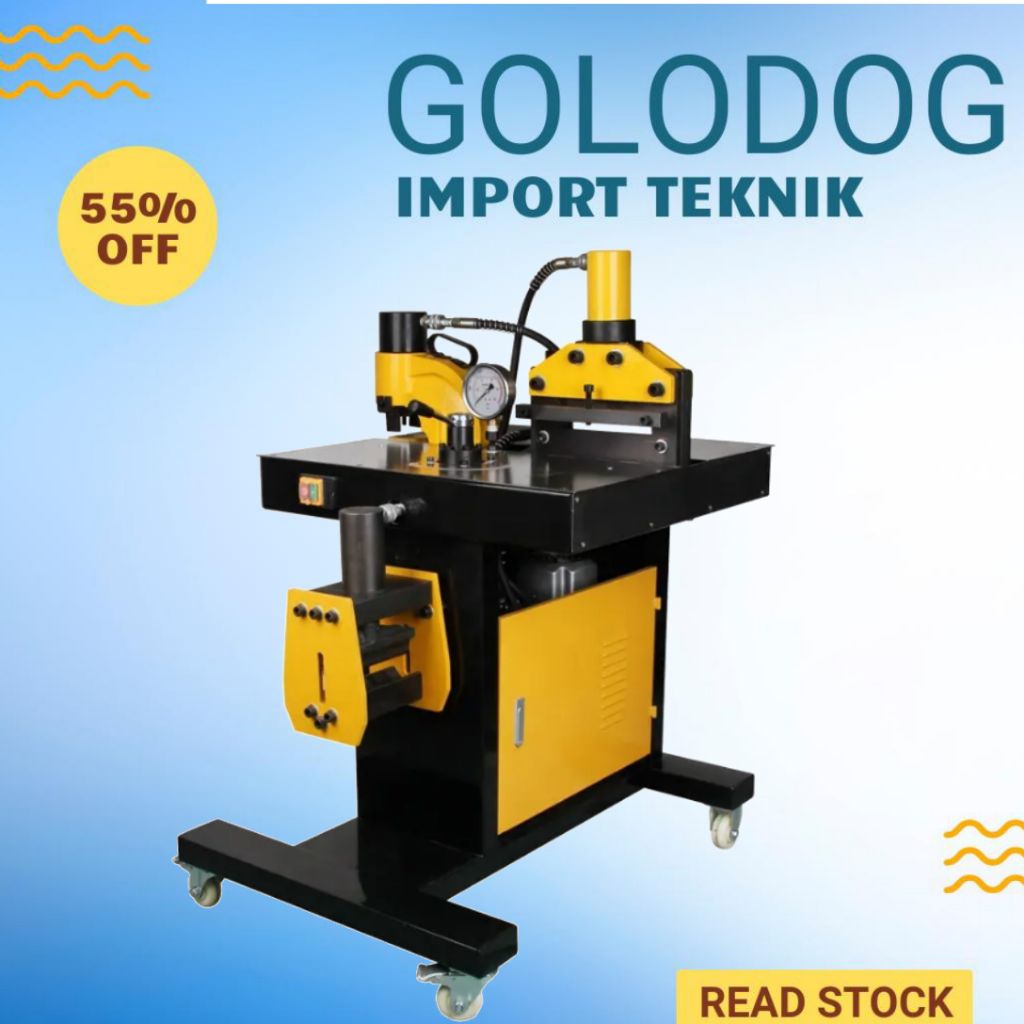 

busbar bending cutting punch dengan Oil Cooler HHM-200Q 3in1 BARTON