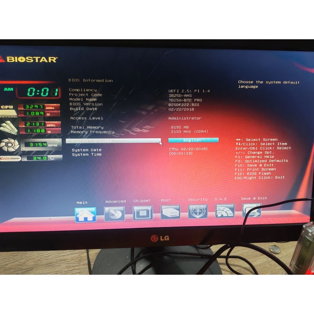 mothearboard Biostar tb 250 btc