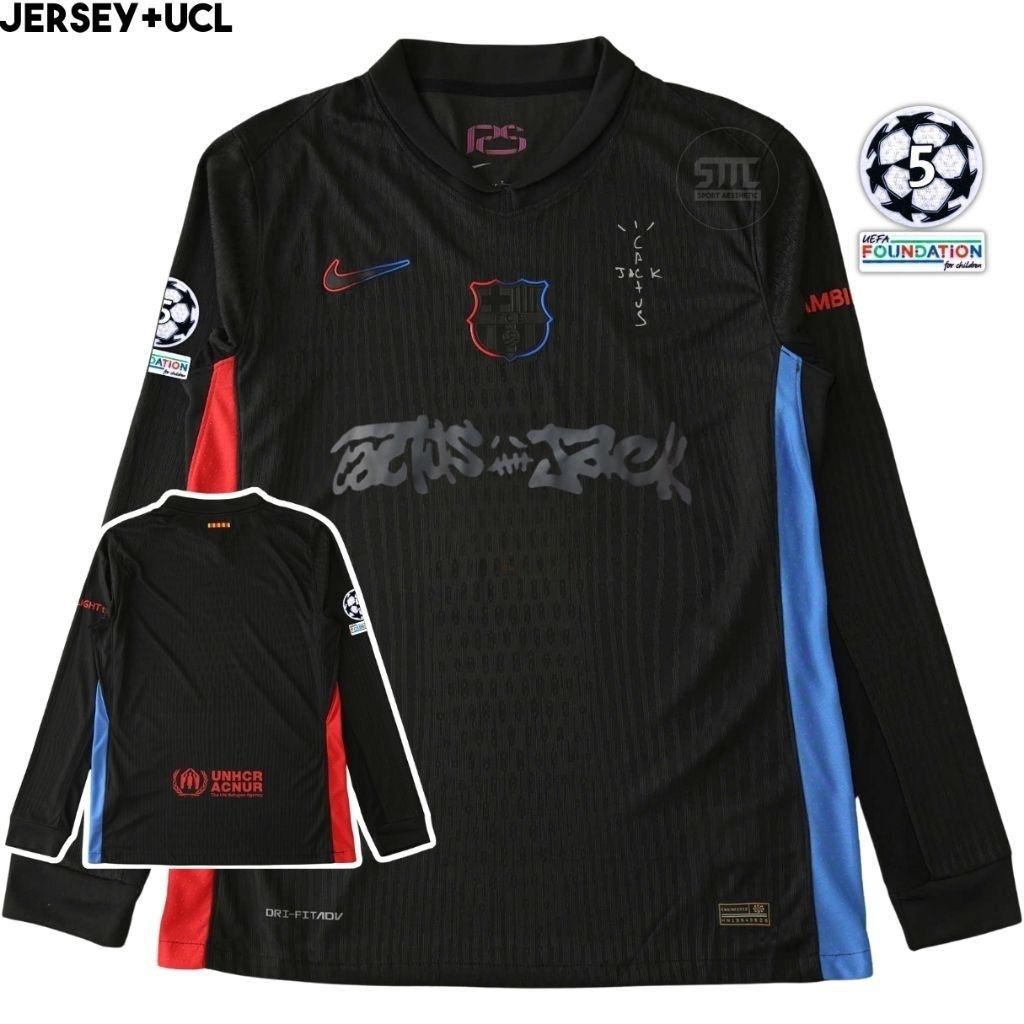 Jersey Barcelona x Travis Scott Away 2024 2025 Longsleeve – Jersey Barca Player Issue Barca