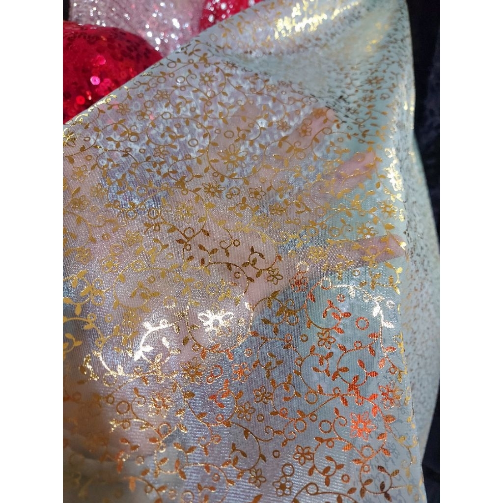 kain organza antik  - kain organza kaca  - kain organza motif  - kain organza gliter  - kain organza