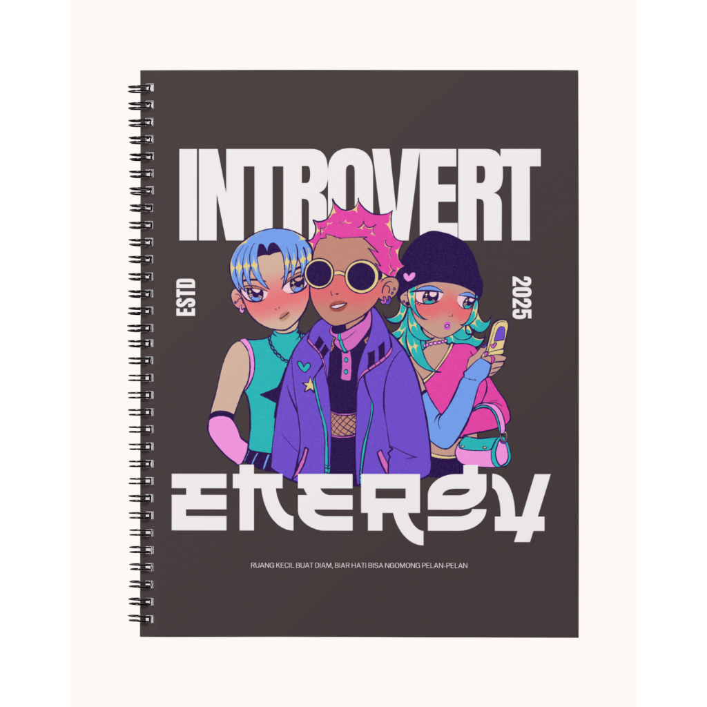 

Notebook Reflektif A5 Spiral – 50 Halaman Hitam Putih | HVS 80gsm & 100gsm – Introvert