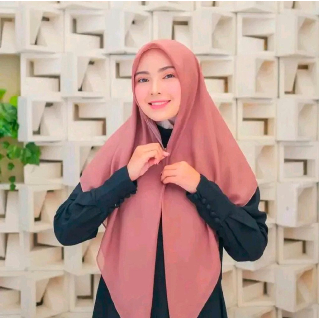 HIJAB JILBAB SEGI EMPAT instan SEGITIGA INSTAN ZIPER SIZE 110x110 hijab Bella resleting