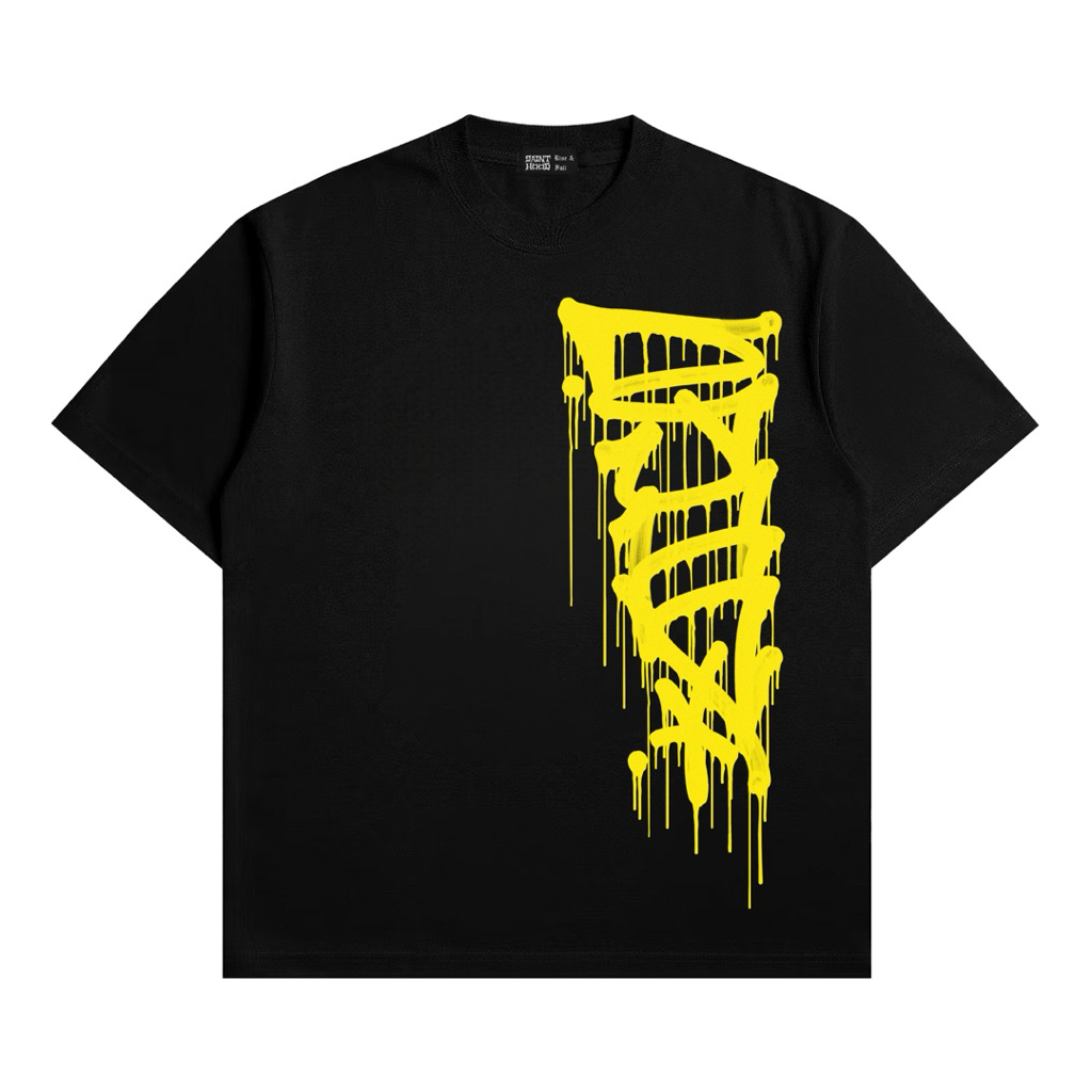 Tshirt Cotton Black - SAINTHOOD - Drips