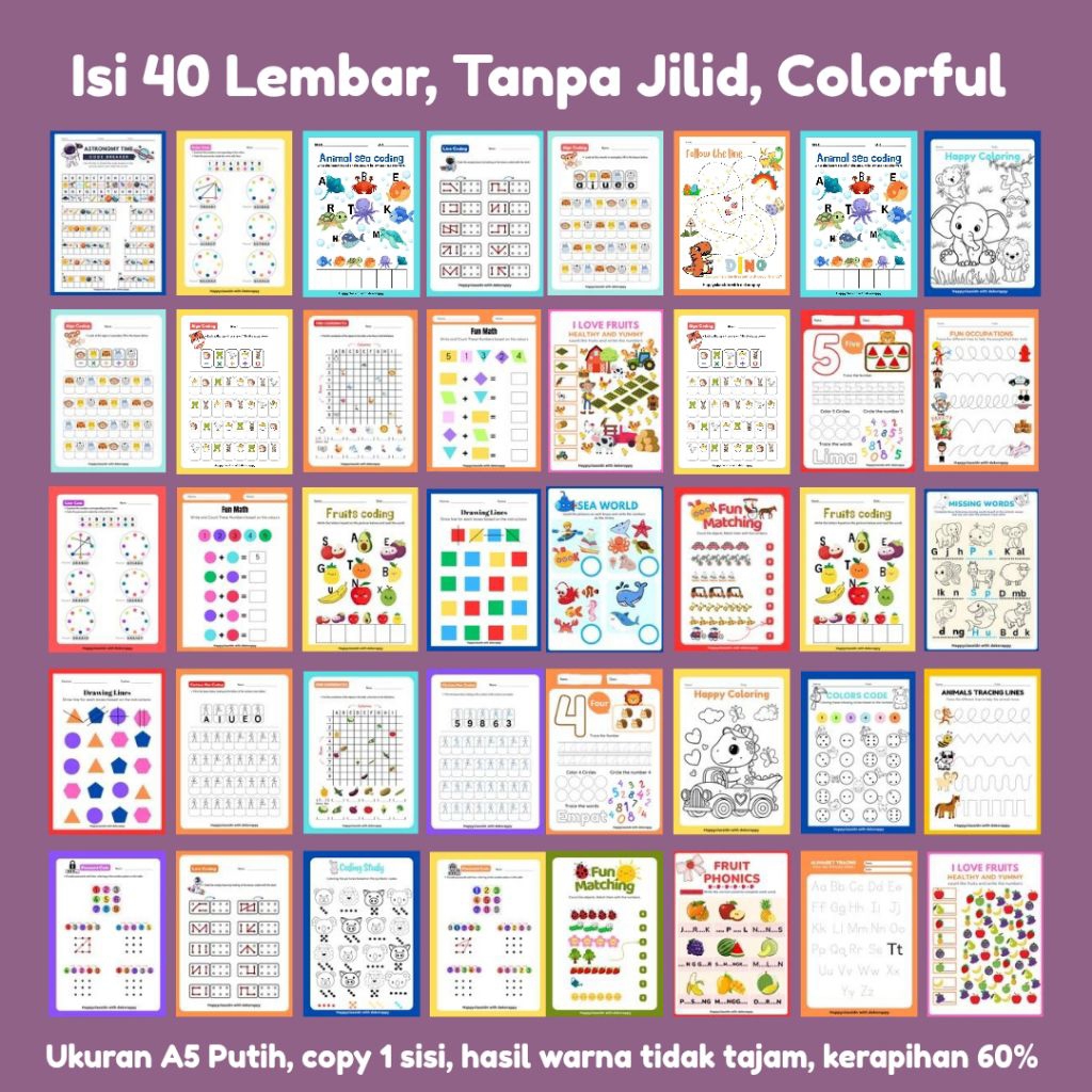 

DAPAT 40 LEMBAR WORKSHEET LENGKAP DENGAN CODING
