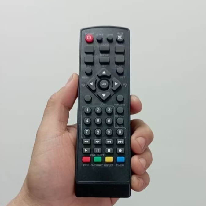 Remot Remote STB DVB-T2 DCOLOR VDR Keibu Universal Tanpa Setting Digital TV Set Top Box