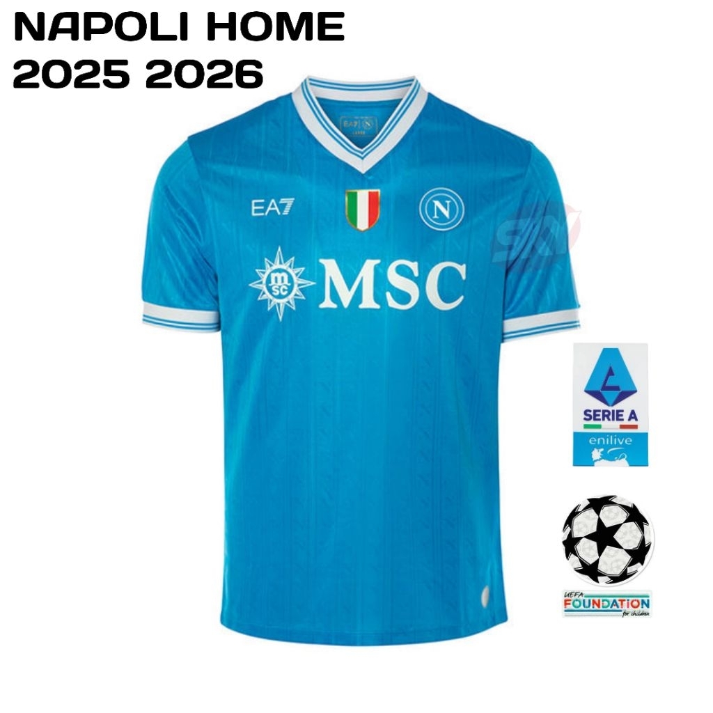 Jersey Napoli Home 2025 2026 - Jersey S.S.C Napoli Terbaru Full Print
