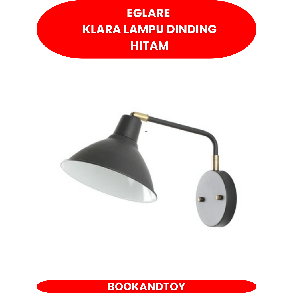Eglare Klara Lampu Dinding Hitam Wall Lamp Black