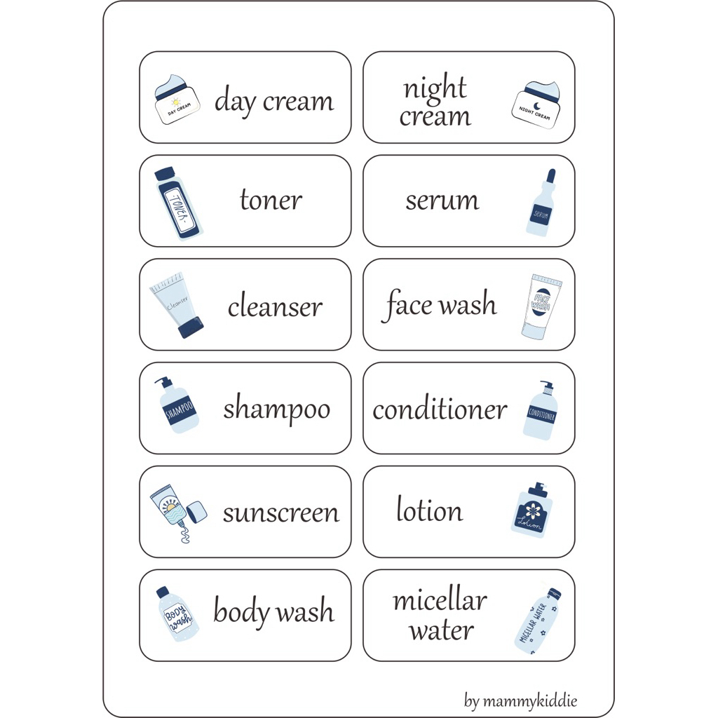 

Sticker Botol Travelling Toiletries Skincare Waterproof