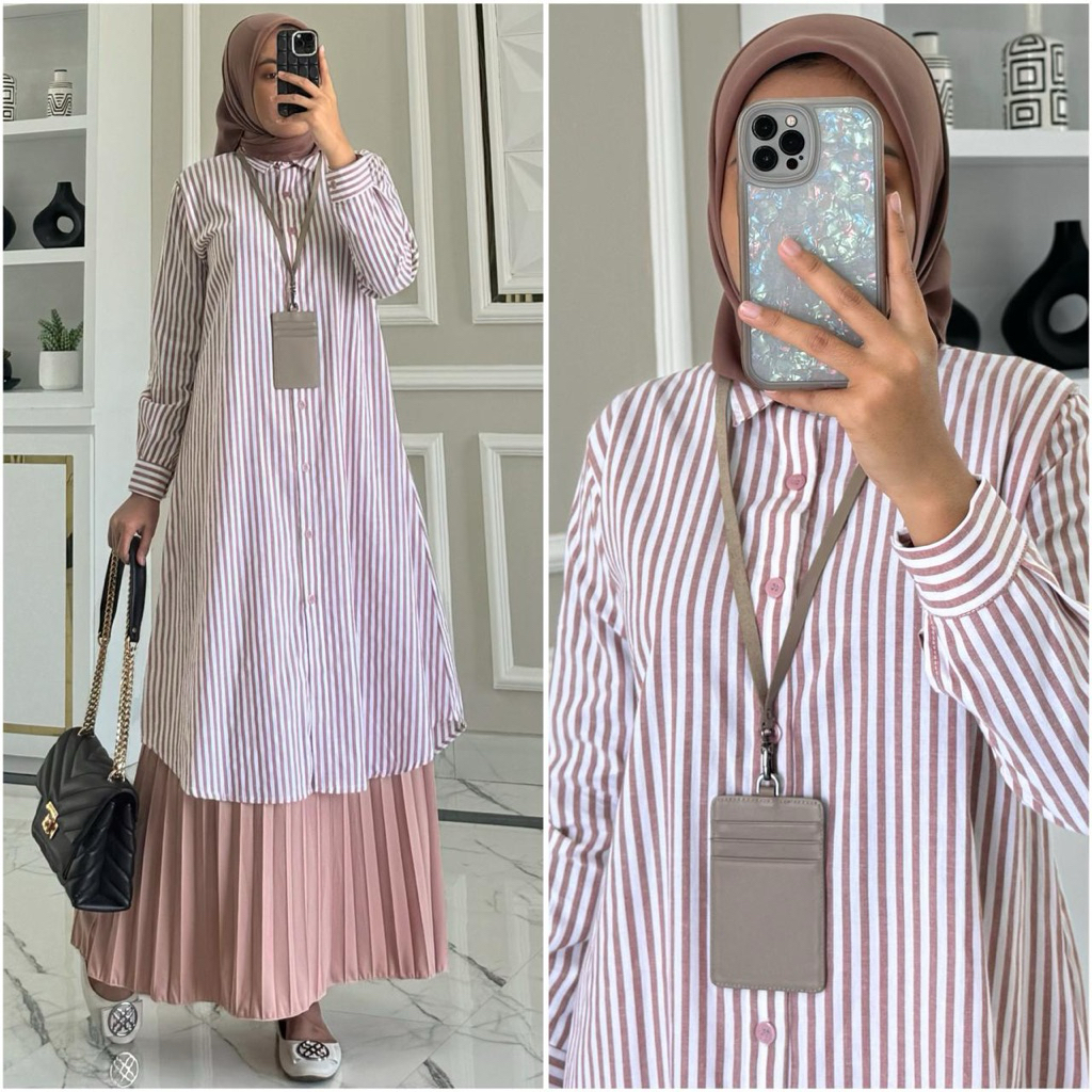 KEKINIAN POPPY tunik by ZALFA OUTFIT / Baju Atasan Wanita muslim Tunik kerja kuliah panjang polos