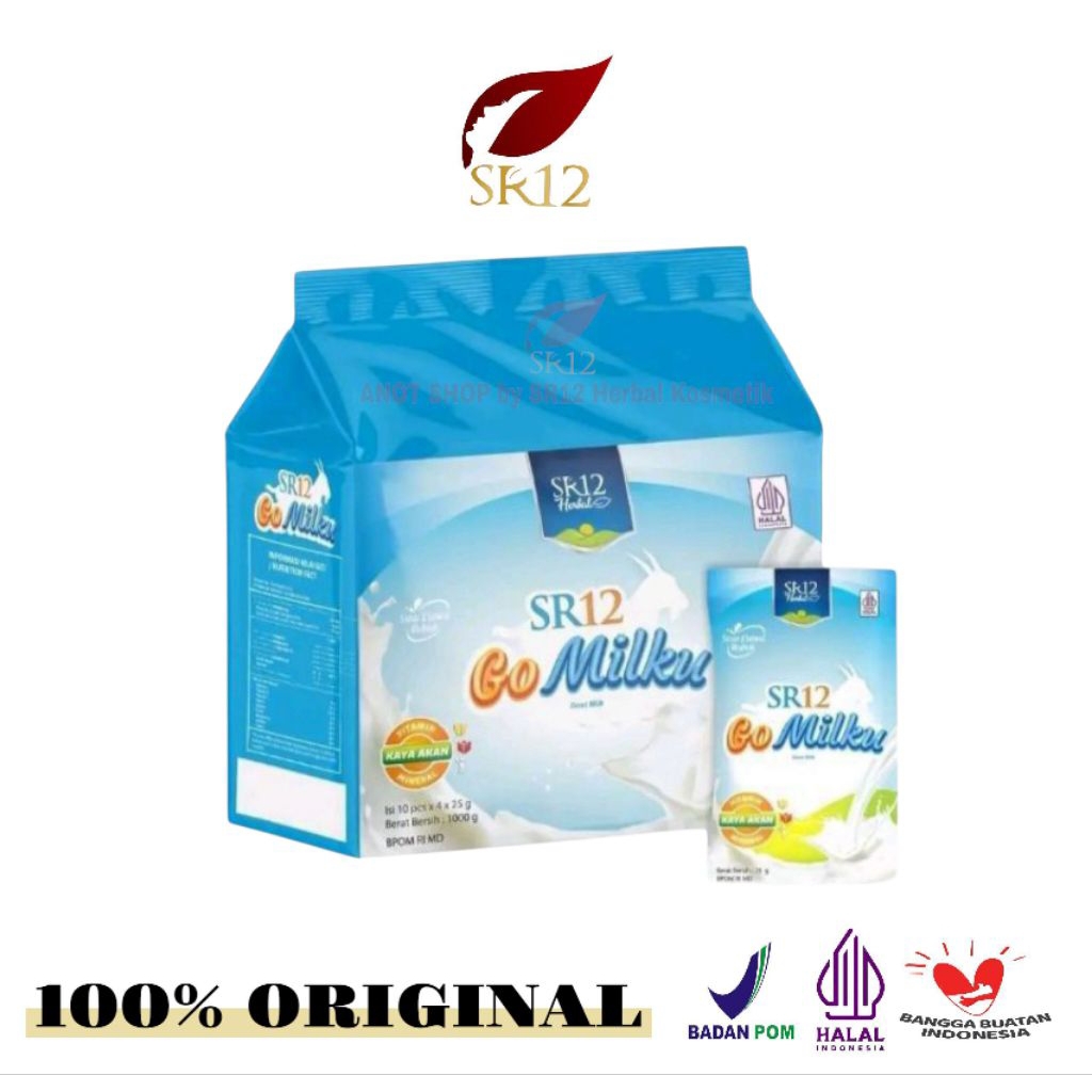 

Susu SR12 Go Milku Sachet Susu Putih Original Rasa Vanila
