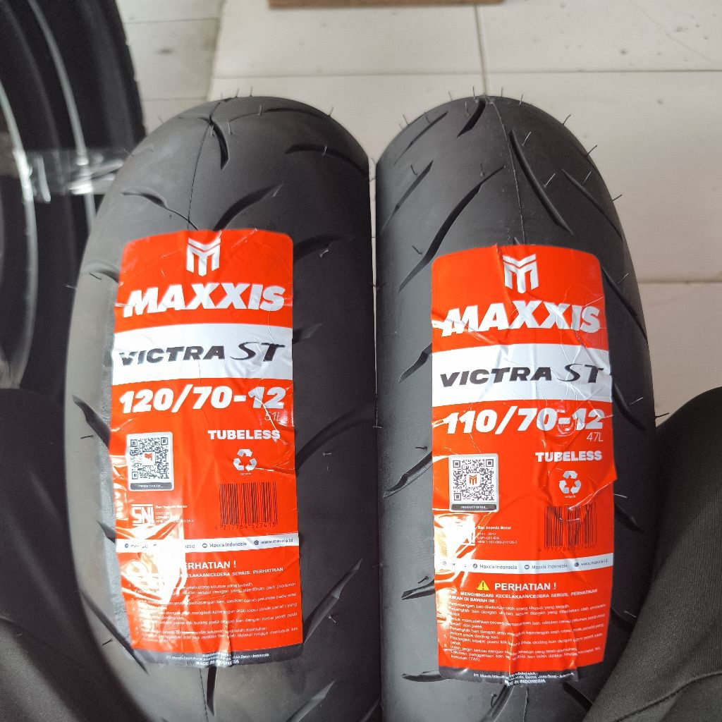 ( DOT-2026*VESPA PAKET 2 BAN RING 12 )  MAXXIS VICTRA ST VESPA SPRINT PRIMAVERA  110/70-12 & 120/70-