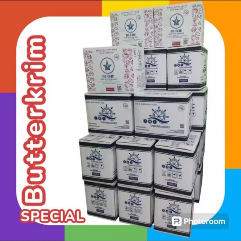 

INI Bubble Butter Cream Merah, Hitam, Tutti Frutty dan Hitam Susu Vanila Kemasan 5kg