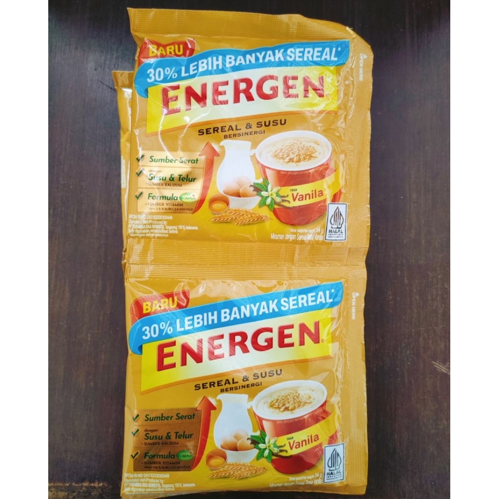 

ENERGEN SEREAL & SUSU RASA VANILA 34 gr
