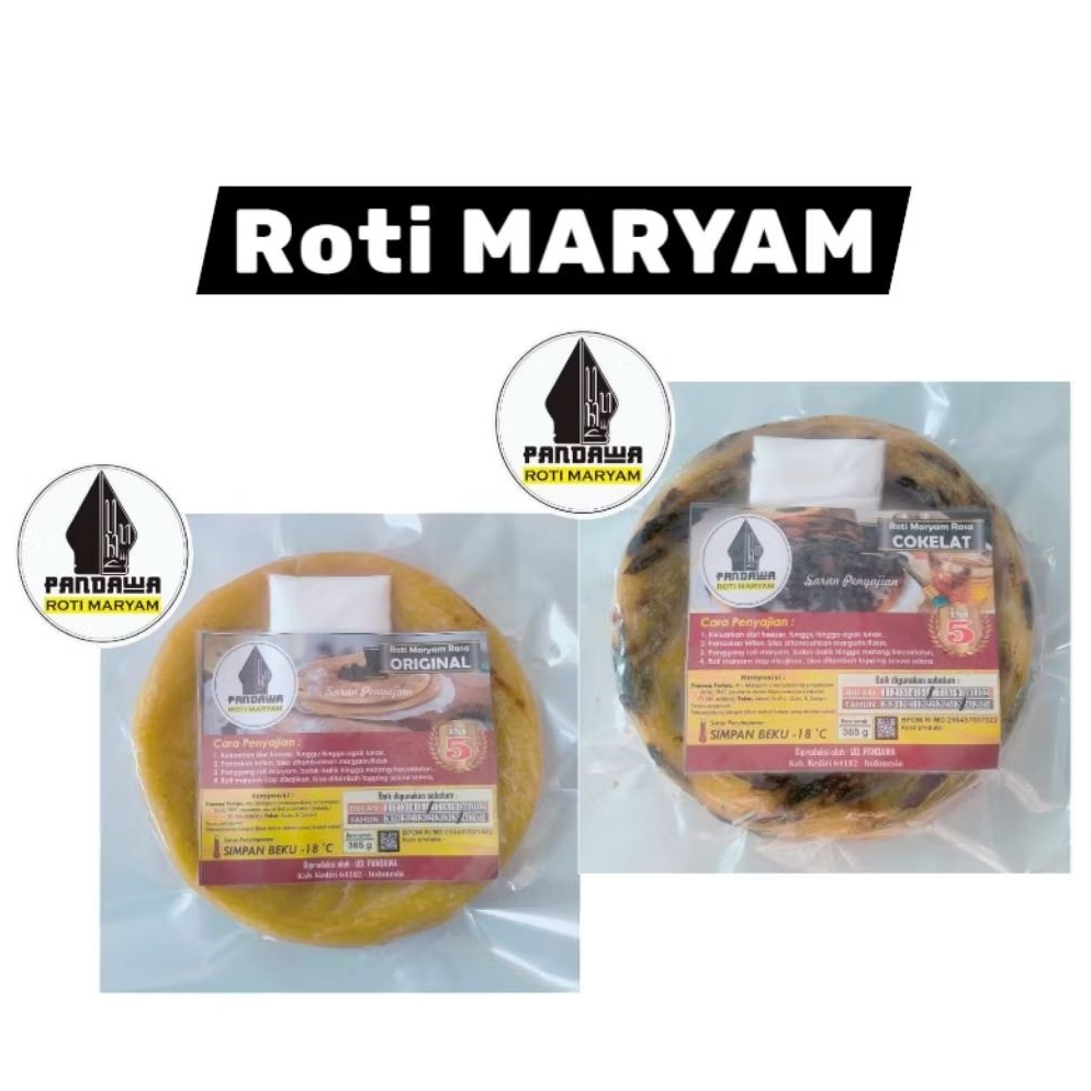 

ROTI MARYAM PANDAWA ORIGINAL & COKLAT isi 5pcs Varian Jumbo & Ekonomis