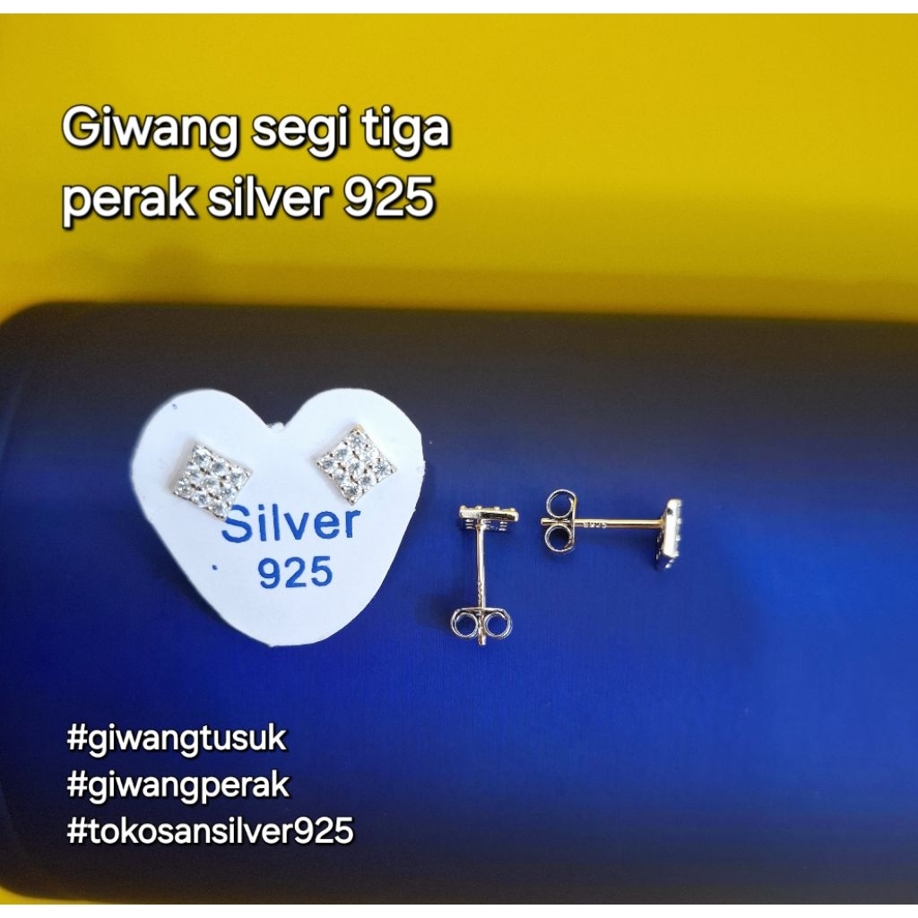 Anting tusuk giwang asli perak 925 giwang remaja