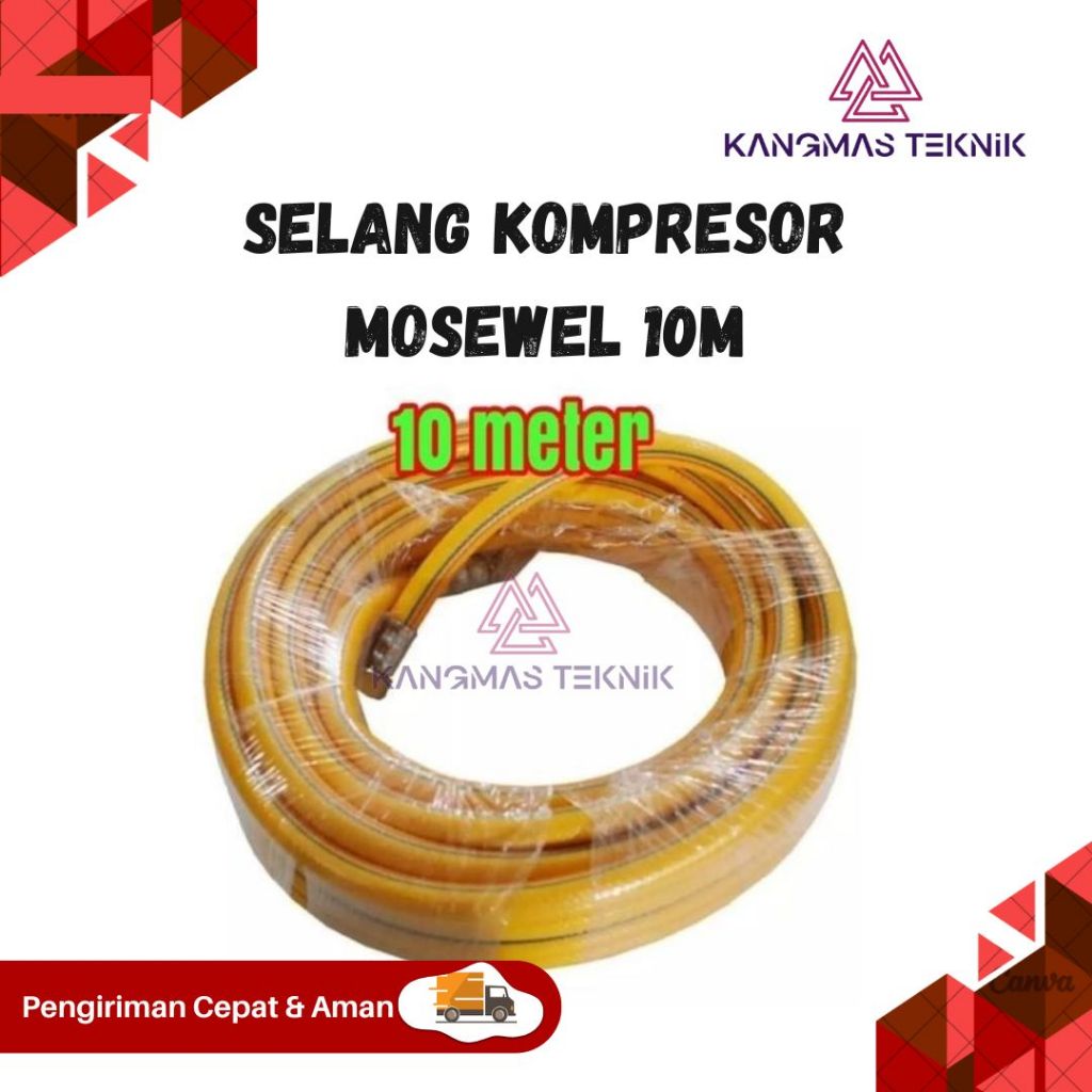 SELANG MESIN STEAM selang cucian motor/mobil  Selang kompresor mosewel 10 meter - selang isi angin k