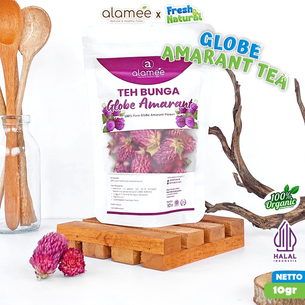 

Teh Bunga Globe Amaranth Tea Herbal Kering Organik Asli Dried Flower Alami 10 Gr fresh and natural
