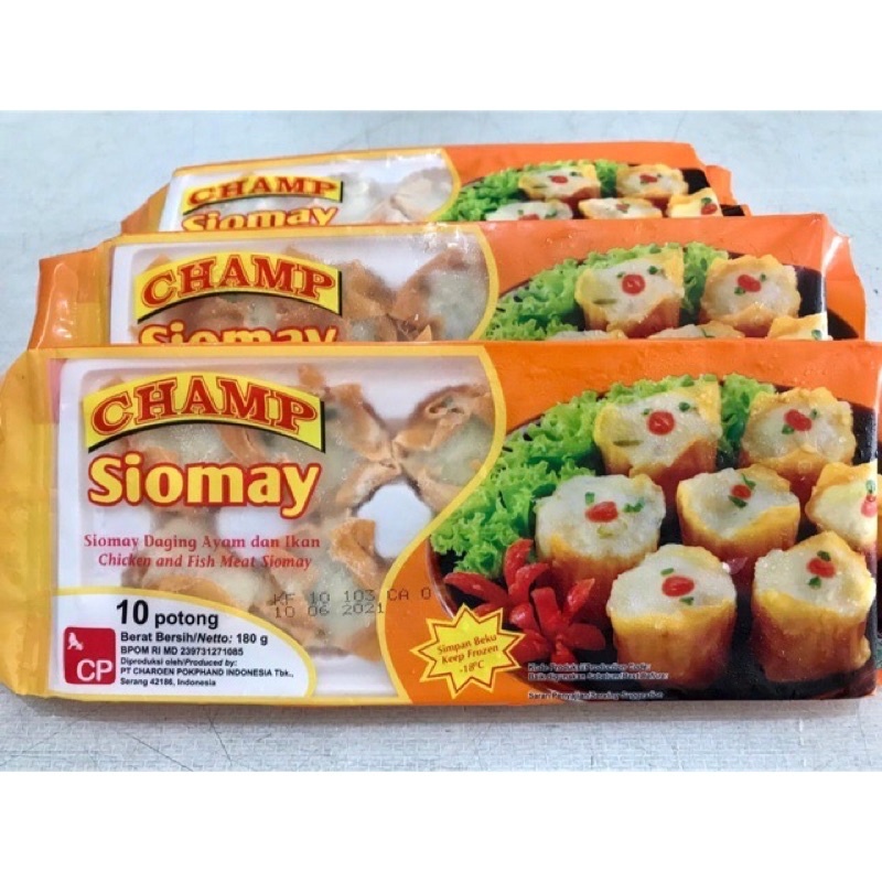 

Champ Siomay 180gr (10pcs), Siomay ayam dan ikan
