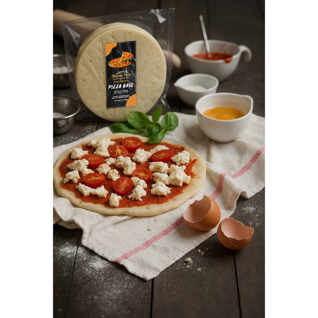 

Thin Pizza Crust Manna Food / Adonan Pizza tipis 22cm isi 5 pcs