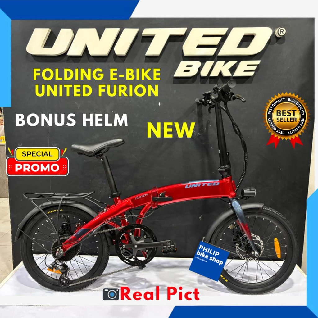 Sepeda Lipat Folding Ebike United Furion New