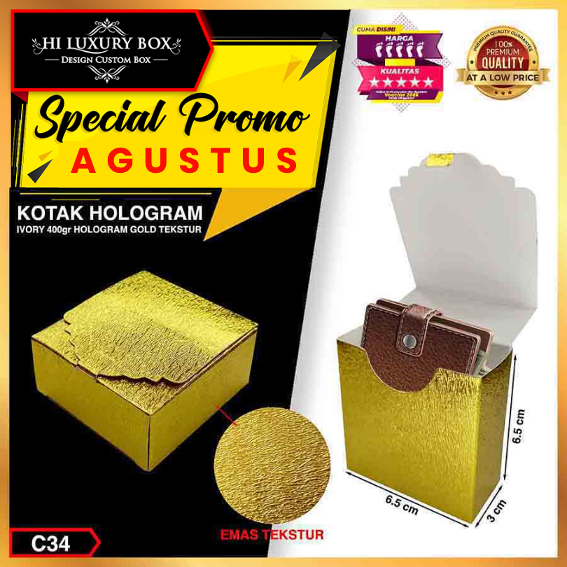 

Kotak Souvenir|Hologram|Gold|Kado|Hadiah|Box|Aksesoris|Packaging|C34