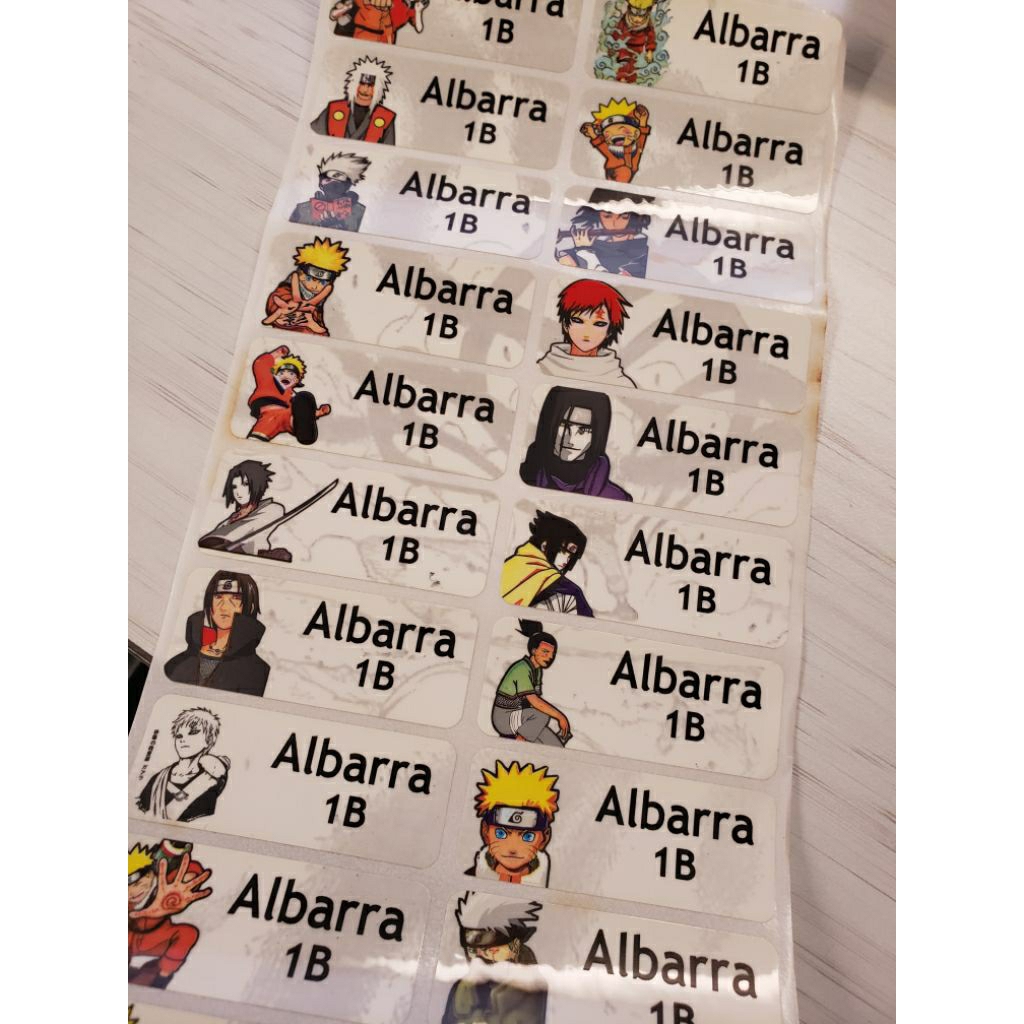 

Stiker Label Nama Name Sticker Naruto Uzumaki Anime Waterproof Anti Air Anti Sobek