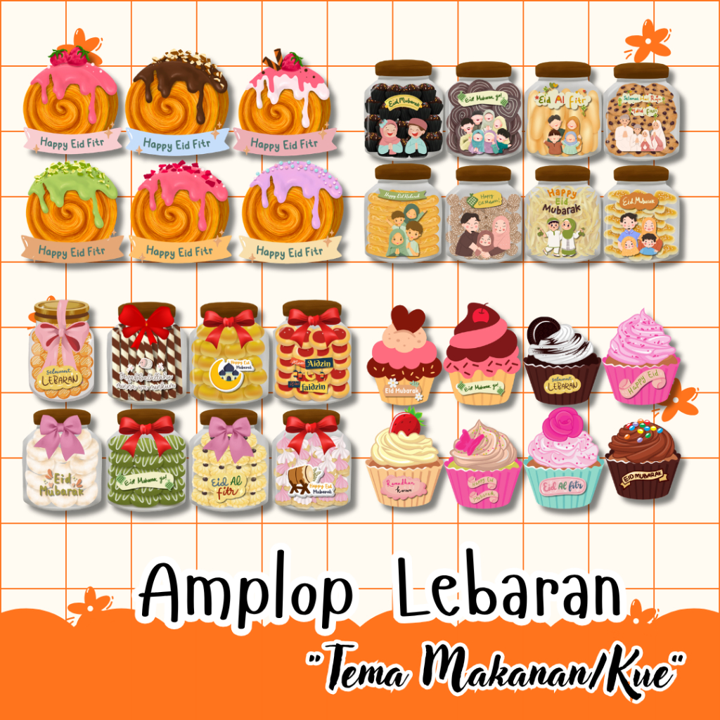 

meliarsdna.craft〡Amplop Idul Fitri Tema Kue Lebaran〡Bisa Request Tulisan