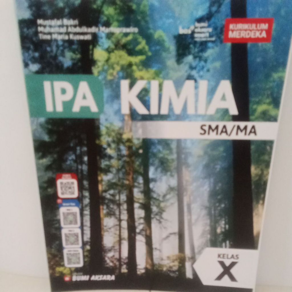 buku IPA kimia untuk SMA - Ma kelas 10 penerbit Bumi Aksara kurikulum merdeka