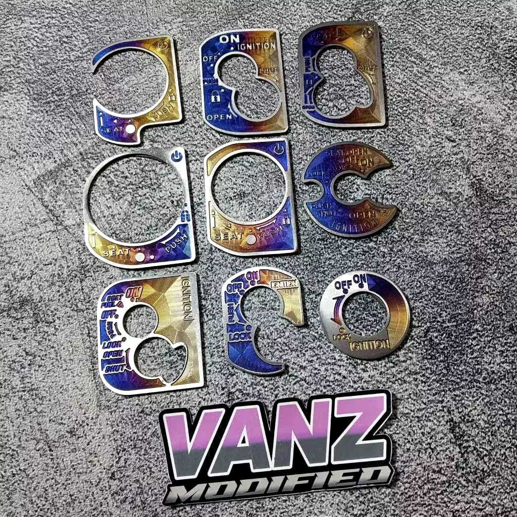 emblem cover kunci kontak titanium vario 125 / 150 led old / pcx cbu original viet