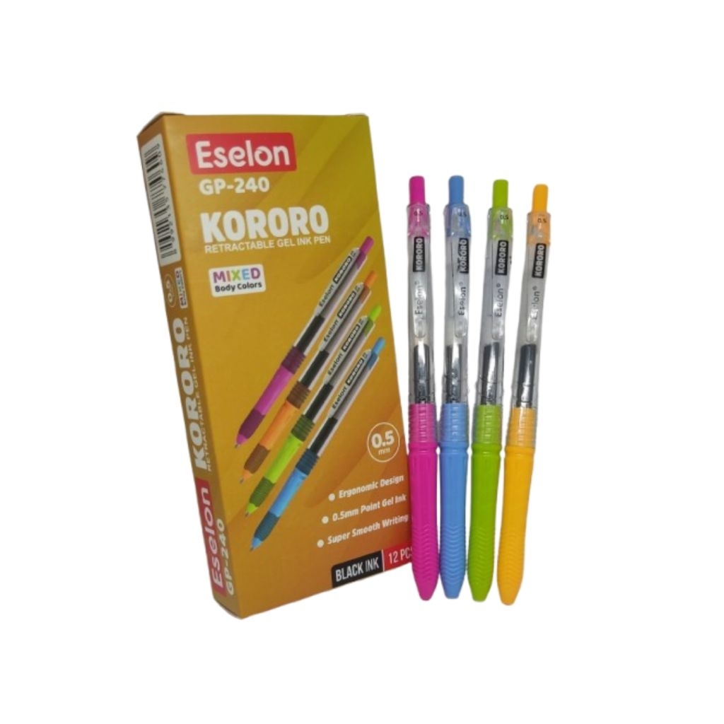 

Pulpen Gel ESELON GP-240 KORORO /1 Pcs Pulpen Gel Cetek 0.5mm