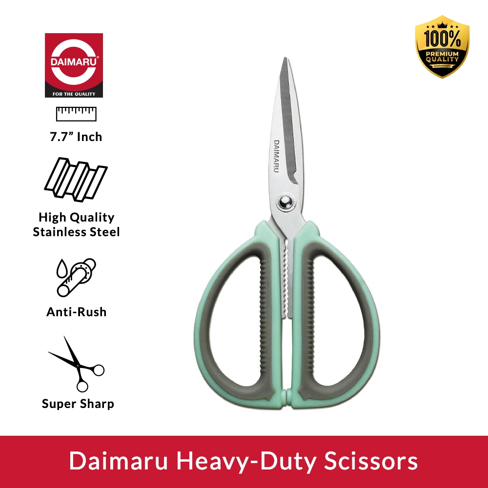 

Daimaru Gunting Berat 7.7 Inci Tahan Karat Berkualiti Tinggi Anti-Rush Super Tajam Daimaru Heavy-Duty Scissors Stainless Steel
