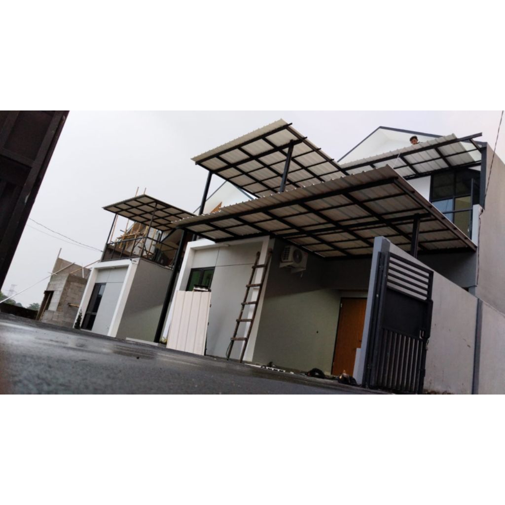 kanopi baja ringan dan besi hollow atap alderon Surabaya