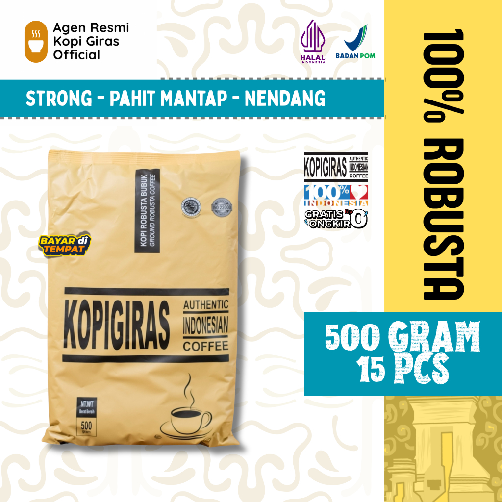 

Paket 15 pcs Kopi Giras 500g - Paket Ngopi Hemat untuk Bisnis & Langganan