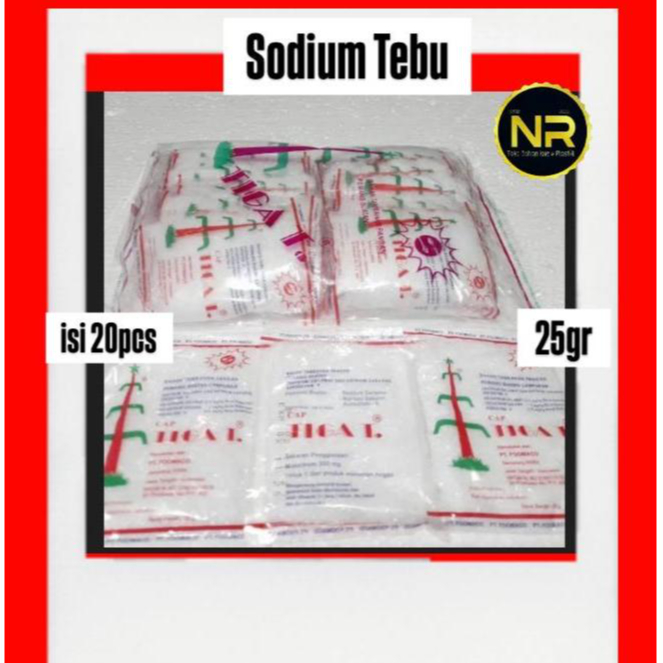 

Sodium Tebu Cap Tiga 25gr 1pak (20pcs)/Pemanis Buatan Tiga Tebu/Natrium Siklamat Sakarin 1pak(20pcs)