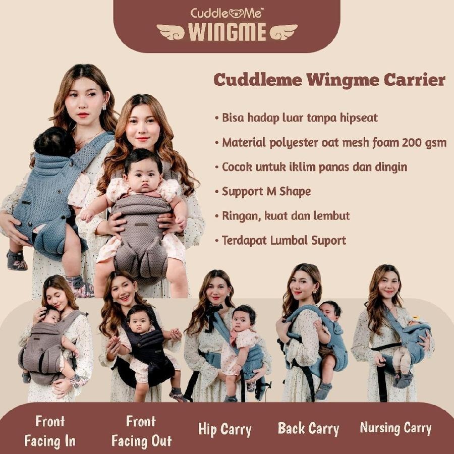 CuddleMe WINGME Carrier Gendongan Bayi Depan Tanpa Hipseat - Black