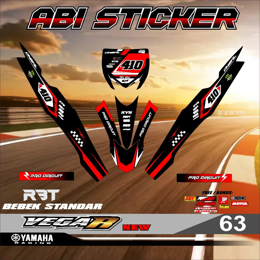 STICKER DECAL BRT VEGA R NEW FOR RBT VEGA R NEW RBT GASTRACK BEBEK STANDAR MODIF RBT SUPRA RBT VEGA 